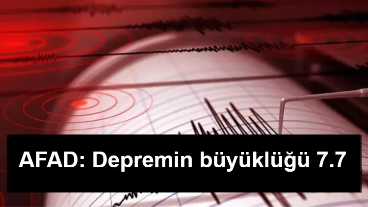 AFAD: Depremin büyüklüğü 7.7